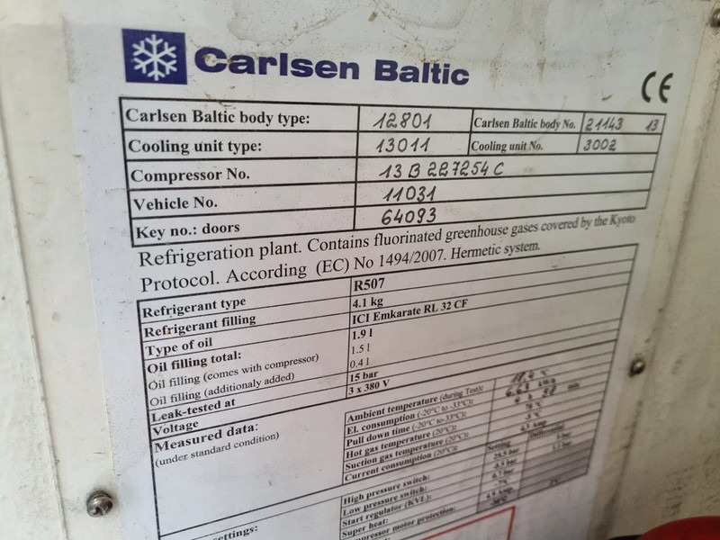 Koelwagen Mercedes-Benz Sprinter 313 CDI/ Eis/ Ice/-40/ 5+5 Turen/ Carlsen Baltic Euro 5: afbeelding 16