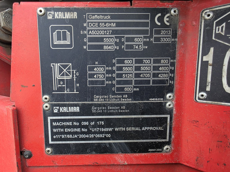Kalmar DCE 55-6HM diesel heftruck kalmar forklift diesel 5.5 ton - Diesel heftruck: afbeelding 4 Kalmar DCE 55-6HM diesel heftruck kalmar forklift diesel 5.5 ton - Diesel heftruck: afbeelding 4