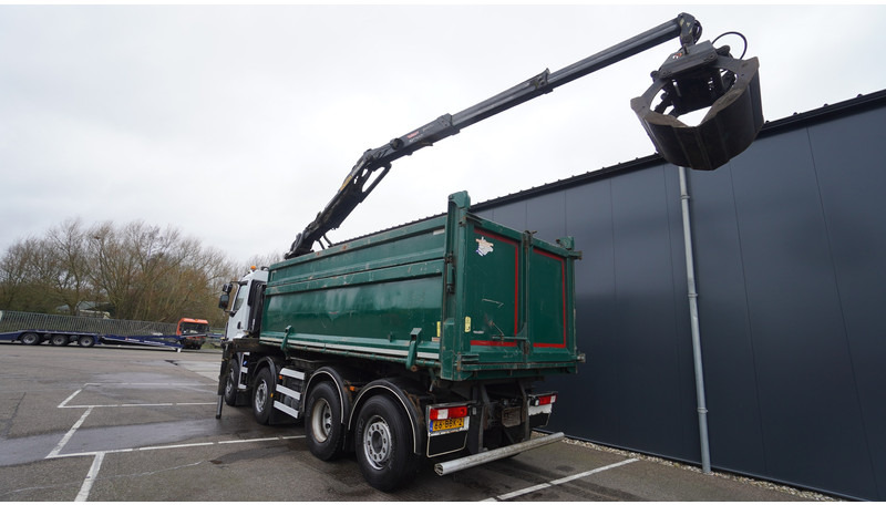 Renault PREMIUM 380 DXI 8X2/6 2 SIDE TIPPER WITH PLFINGER Q 170 Z CRANE.278.200KM - Kraanwagen: afbeelding 4 Renault PREMIUM 380 DXI 8X2/6 2 SIDE TIPPER WITH PLFINGER Q 170 Z CRANE.278.200KM - Kraanwagen: afbeelding 4
