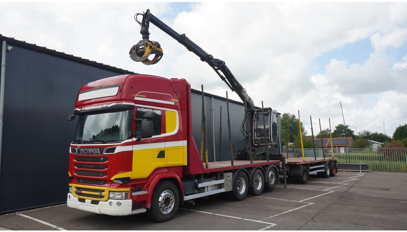 Scania R 580 V8 8X4 LOGTRANSPORT COMBI WITH MTDK YEAR 2012 TRAILER KESLA 46 CRANE - Houttransport, Kraanwagen: afbeelding 3 Scania R 580 V8 8X4 LOGTRANSPORT COMBI WITH MTDK YEAR 2012 TRAILER KESLA 46 CRANE - Houttransport, Kraanwagen: afbeelding 3