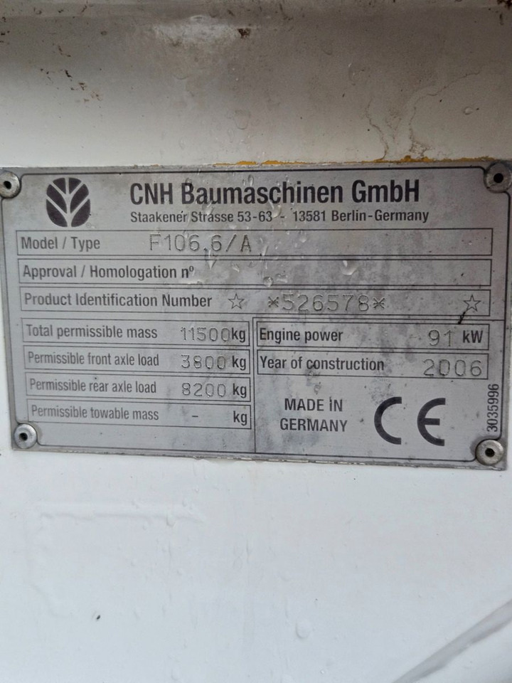 New Holland F106.6 - Grader: afbeelding 2 New Holland F106.6 - Grader: afbeelding 2
