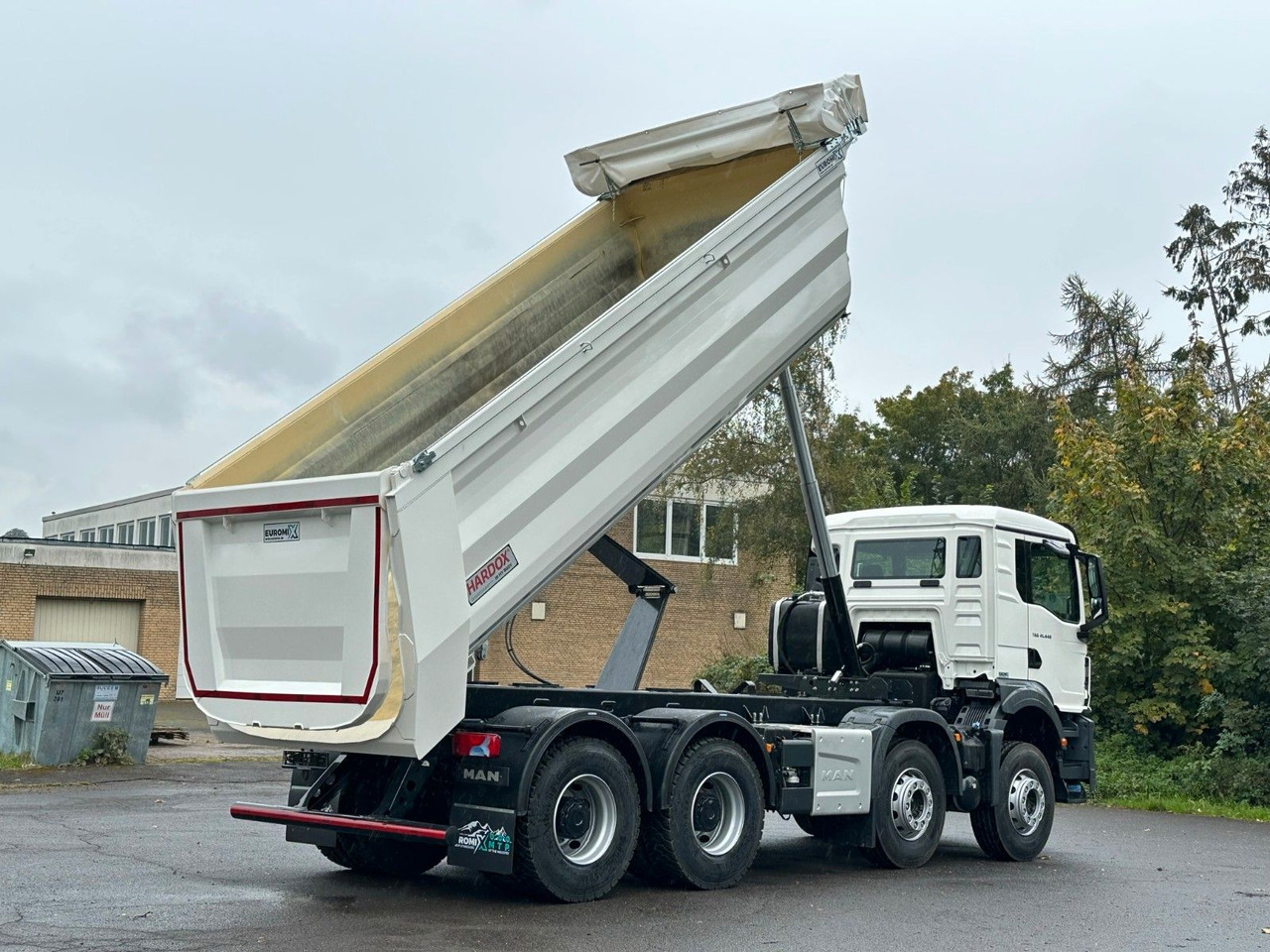 Kipper vrachtwagen MAN TGS 41.440 BB 8X4 Euromix Mulden Kipper HARDOX: afbeelding 11