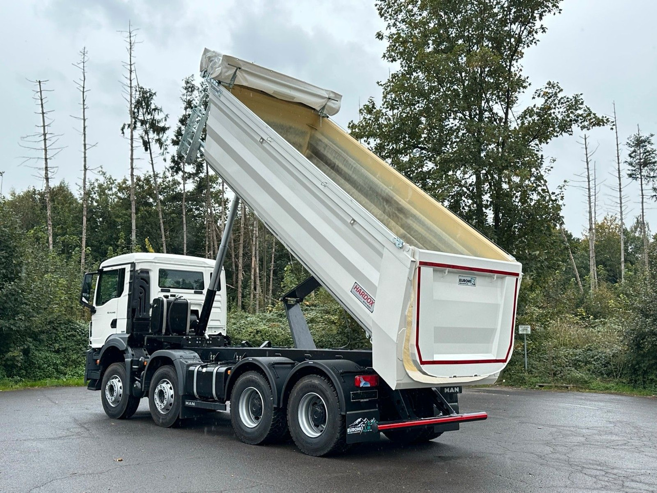 Kipper vrachtwagen MAN TGS 41.440 BB 8X4 Euromix Mulden Kipper HARDOX: afbeelding 10