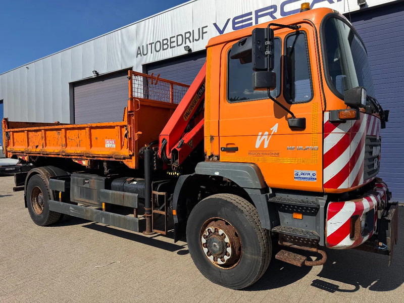 MAN ME18.250 **4x4-TIPPER+PALFINGER PK8500-BELGIAN TRUCK** - Kipper vrachtwagen, Kraanwagen: afbeelding 1 MAN ME18.250 **4x4-TIPPER+PALFINGER PK8500-BELGIAN TRUCK** - Kipper vrachtwagen, Kraanwagen: afbeelding 1