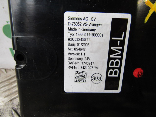 DAF XF 105 BBM-L ECU P/NO 1740941 - ECU voor Vrachtwagen: afbeelding 2 DAF XF 105 BBM-L ECU P/NO 1740941 - ECU voor Vrachtwagen: afbeelding 2