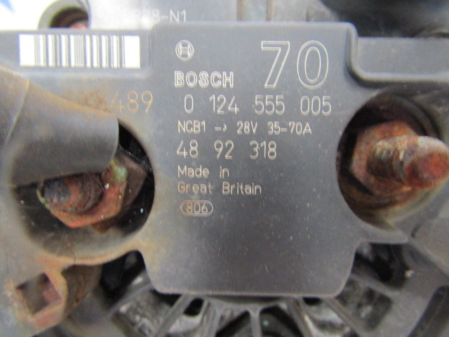 DENNIS ELITE II BOSCH ALTERNATOR P/NO 0124555005 - Elektrisch systeem voor Gemeentelijke machine/ Speciaal: afbeelding 3 DENNIS ELITE II BOSCH ALTERNATOR P/NO 0124555005 - Elektrisch systeem voor Gemeentelijke machine/ Speciaal: afbeelding 3