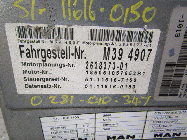 MAN ECM 280 ENGINE ECU P/NO 02811010347 - ECU voor Vrachtwagen: afbeelding 2 MAN ECM 280 ENGINE ECU P/NO 02811010347 - ECU voor Vrachtwagen: afbeelding 2