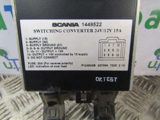 SCANIA P94 VOLTAGE CONVERTER P/NO 1449522 - ECU voor Vrachtwagen: afbeelding 2 SCANIA P94 VOLTAGE CONVERTER P/NO 1449522 - ECU voor Vrachtwagen: afbeelding 2