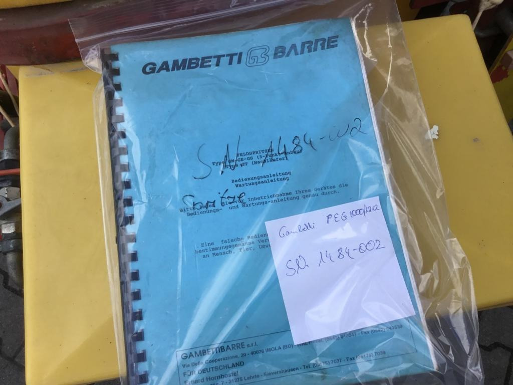 Gambetti PEG 1000/1212 - Gedragen veldspuit: afbeelding 3 Gambetti PEG 1000/1212 - Gedragen veldspuit: afbeelding 3