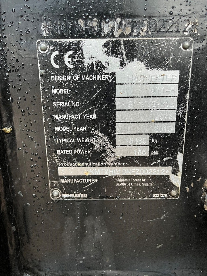 Komatsu 911 - Harvester: afbeelding 5 Komatsu 911 - Harvester: afbeelding 5