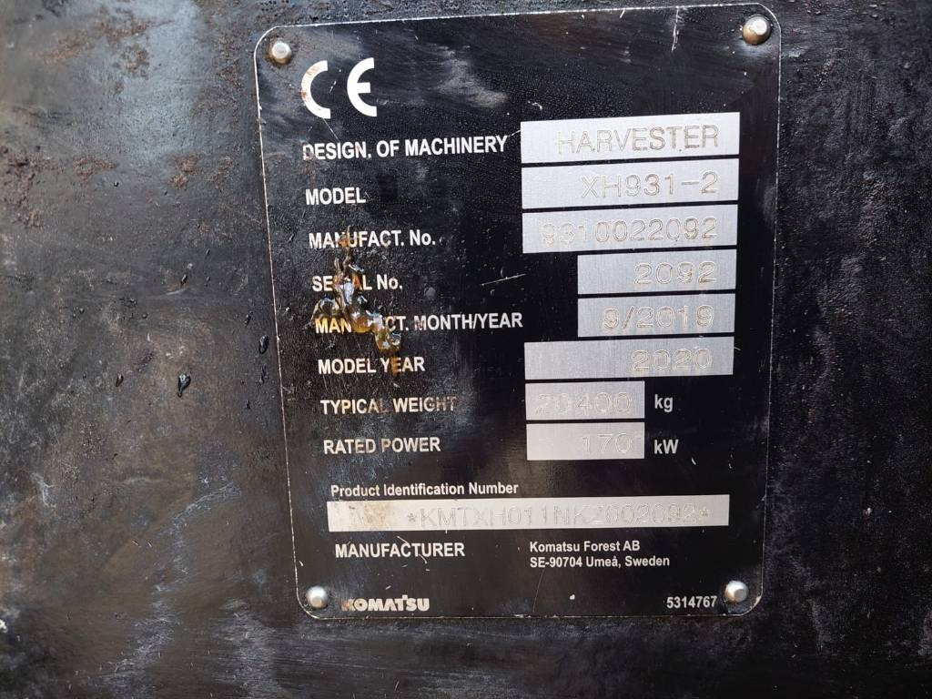 Harvester Komatsu 931: afbeelding 12 Harvester Komatsu 931: afbeelding 12