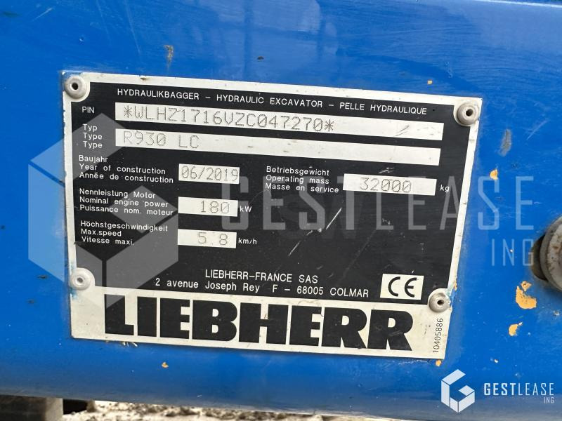Rupsgraafmachine Liebherr R930LC G8: afbeelding 12 Rupsgraafmachine Liebherr R930LC G8: afbeelding 12