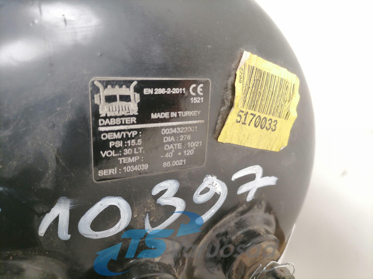 Mercedes-Benz Õhuballoon, MB 0034322001 - Universeel onderdeel voor Vrachtwagen: afbeelding 2 Mercedes-Benz Õhuballoon, MB 0034322001 - Universeel onderdeel voor Vrachtwagen: afbeelding 2