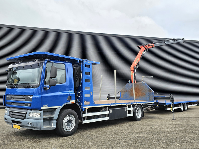 DAF CF 75.310 / TRAILER + PALFINGER CRANE/KRAN - Vrachtwagen met open laadbak, Kraanwagen: afbeelding 1 DAF CF 75.310 / TRAILER + PALFINGER CRANE/KRAN - Vrachtwagen met open laadbak, Kraanwagen: afbeelding 1