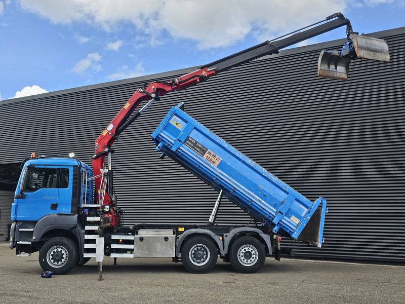 MAN TGS 28.400 6X4-4 BL / CRANE + 2 SIDE TIPPER - Kipper vrachtwagen, Kraanwagen: afbeelding 2 MAN TGS 28.400 6X4-4 BL / CRANE + 2 SIDE TIPPER - Kipper vrachtwagen, Kraanwagen: afbeelding 2