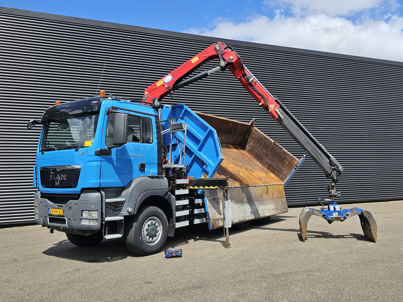 MAN TGS 28.400 6X4-4 BL / CRANE + 2 SIDE TIPPER - Kipper vrachtwagen, Kraanwagen: afbeelding 3 MAN TGS 28.400 6X4-4 BL / CRANE + 2 SIDE TIPPER - Kipper vrachtwagen, Kraanwagen: afbeelding 3