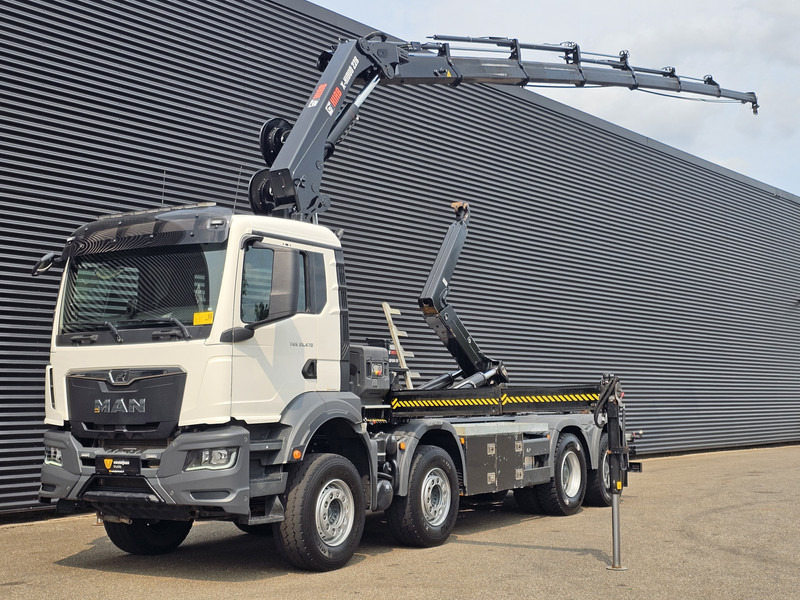 MAN TGS 35.470 8X4 BB / HIAB CRANE + HOOKLIFT - Haakarmsysteem vrachtwagen, Kraanwagen: afbeelding 1 MAN TGS 35.470 8X4 BB / HIAB CRANE + HOOKLIFT - Haakarmsysteem vrachtwagen, Kraanwagen: afbeelding 1