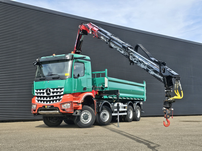 Mercedes-Benz AROCS 4145 / 8X6 / TIPPER + HMF CRANE - Kraanwagen: afbeelding 2 Mercedes-Benz AROCS 4145 / 8X6 / TIPPER + HMF CRANE - Kraanwagen: afbeelding 2