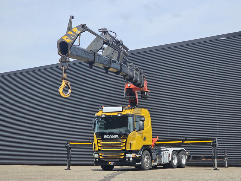 Scania G400 6x2 / PALFINGER PK 60002 / WINCH / BALLAST - Vrachtwagen met open laadbak, Kraanwagen: afbeelding 4 Scania G400 6x2 / PALFINGER PK 60002 / WINCH / BALLAST - Vrachtwagen met open laadbak, Kraanwagen: afbeelding 4