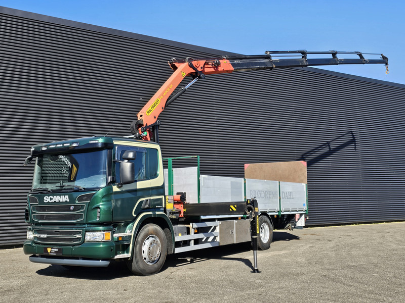 Scania P320 4x2 / PALFINGER 14TM / CRANE/KRAN/GRUE - Vrachtwagen met open laadbak, Kraanwagen: afbeelding 1 Scania P320 4x2 / PALFINGER 14TM / CRANE/KRAN/GRUE - Vrachtwagen met open laadbak, Kraanwagen: afbeelding 1