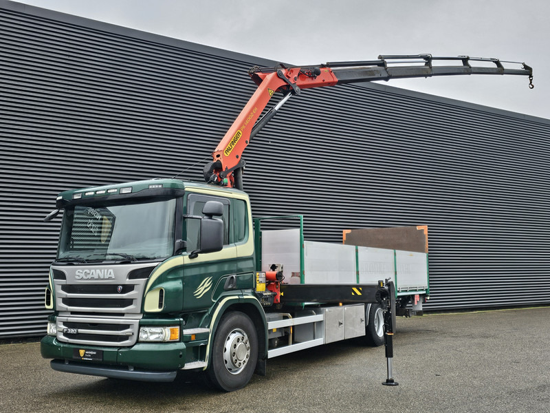 Scania P320 4x2 / PALFINGER 14TM / CRANE/KRAN/GRUE - Vrachtwagen met open laadbak, Kraanwagen: afbeelding 1 Scania P320 4x2 / PALFINGER 14TM / CRANE/KRAN/GRUE - Vrachtwagen met open laadbak, Kraanwagen: afbeelding 1