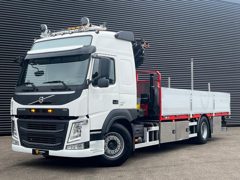 Vrachtwagen met open laadbak, Kraanwagen Volvo FM420 4x2 / PALFINGER 18502 - 17 mtr / CRANE / KRAN: afbeelding 7