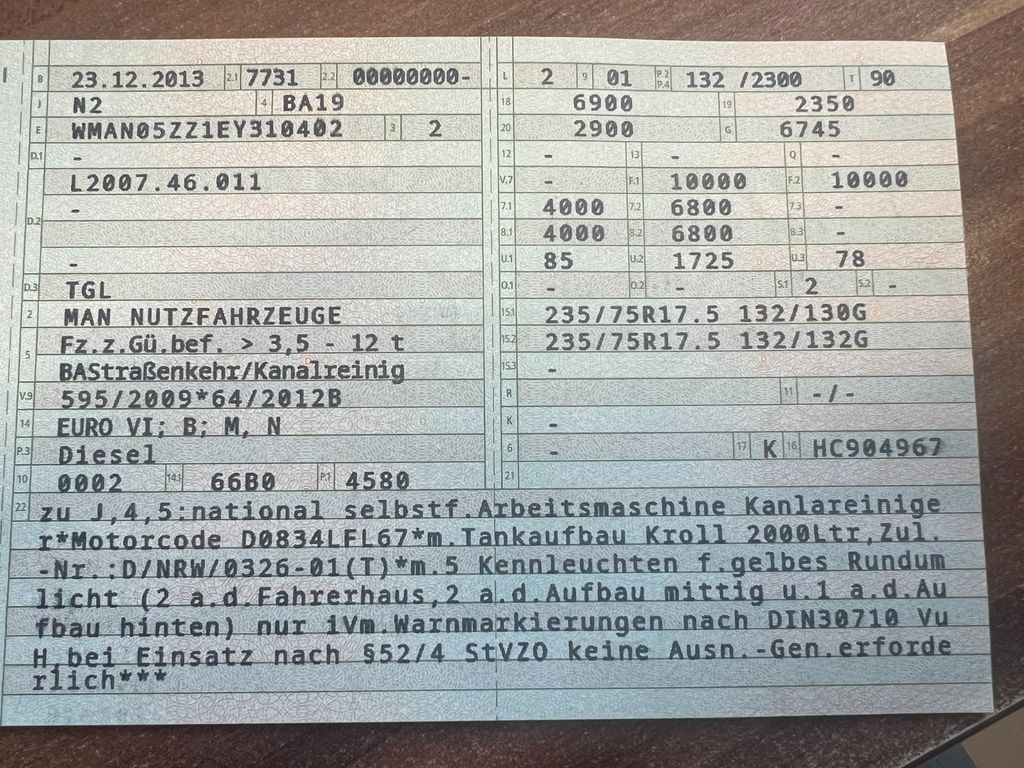 MAN 10.180 Saug & Druck & Spülwagen & Funk Euro 6 MAN 10.180 Saug & Druck & Spülwagen - Vacuümwagen: afbeelding 3 MAN 10.180 Saug & Druck & Spülwagen & Funk Euro 6 MAN 10.180 Saug & Druck & Spülwagen - Vacuümwagen: afbeelding 3