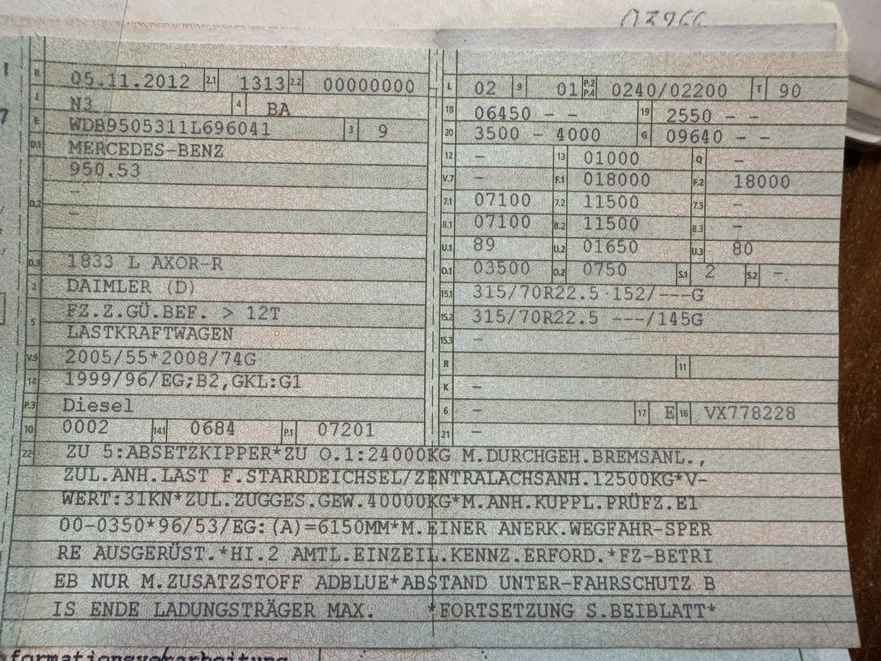 Mercedes-Benz 1833 4X2 Meiller AK 12 Absetzkipper Mercedes-Benz 1833 4X2 Meiller AK 12 Absetzkipper - Portaalarmsysteem vrachtwagen: afbeelding 2 Mercedes-Benz 1833 4X2 Meiller AK 12 Absetzkipper Mercedes-Benz 1833 4X2 Meiller AK 12 Absetzkipper - Portaalarmsysteem vrachtwagen: afbeelding 2