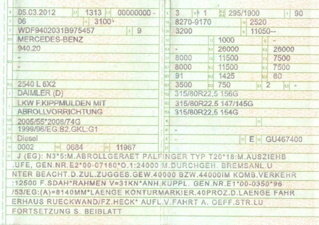 Mercedes-Benz 2540 L 6x2 Palfinger T20 mit hydr. Containerverr - Haakarmsysteem vrachtwagen: afbeelding 2 Mercedes-Benz 2540 L 6x2 Palfinger T20 mit hydr. Containerverr - Haakarmsysteem vrachtwagen: afbeelding 2
