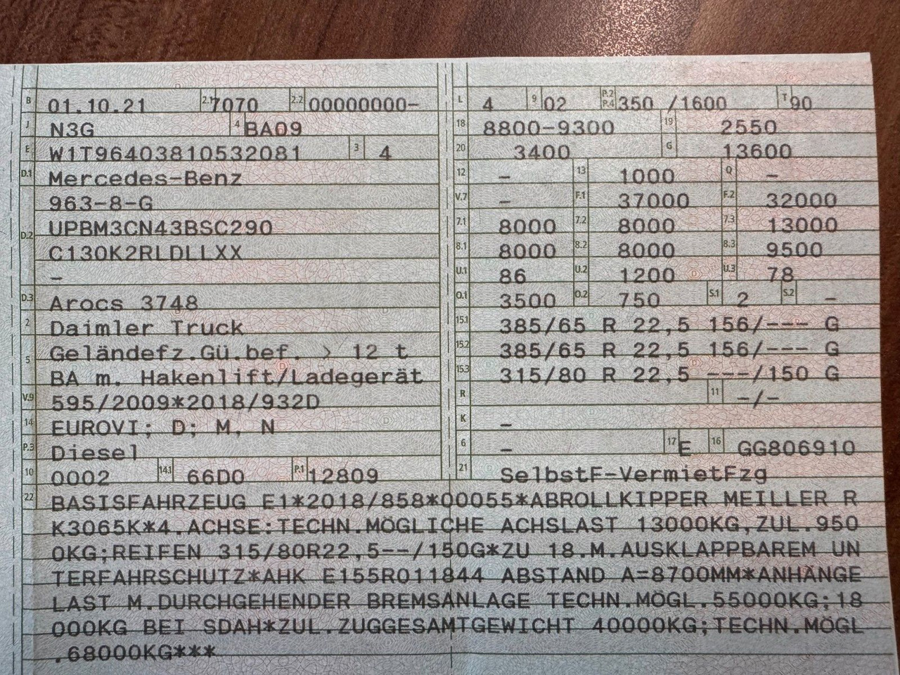 Mercedes-Benz 3748 8x4 Meiller RK30.65 | Funk | hydr.Container - Haakarmsysteem vrachtwagen: afbeelding 2 Mercedes-Benz 3748 8x4 Meiller RK30.65 | Funk | hydr.Container - Haakarmsysteem vrachtwagen: afbeelding 2