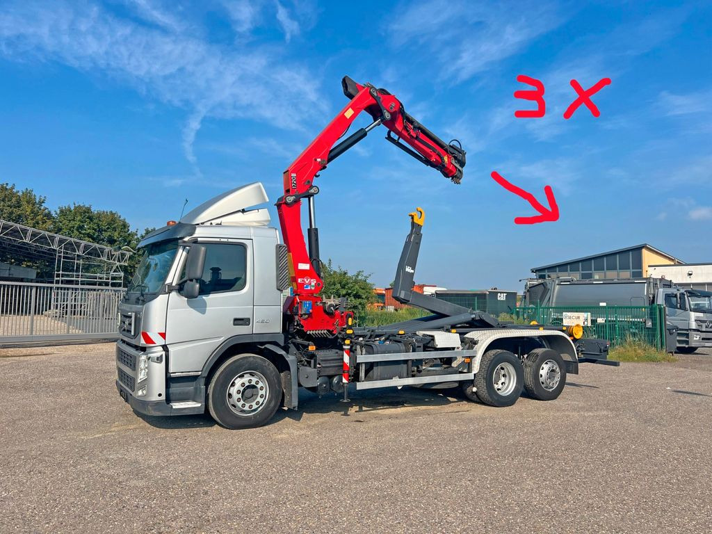 Volvo FM 420 6X2 Abroller mit Kran & Funk im Top Zust. - Haakarmsysteem vrachtwagen, Kraanwagen: afbeelding 1 Volvo FM 420 6X2 Abroller mit Kran & Funk im Top Zust. - Haakarmsysteem vrachtwagen, Kraanwagen: afbeelding 1