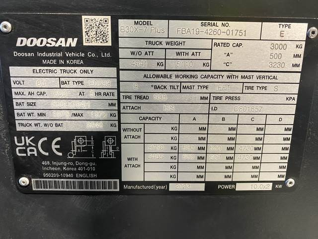 Doosan B30X-7 PLUS - Elektrische heftruck: afbeelding 5 Doosan B30X-7 PLUS - Elektrische heftruck: afbeelding 5