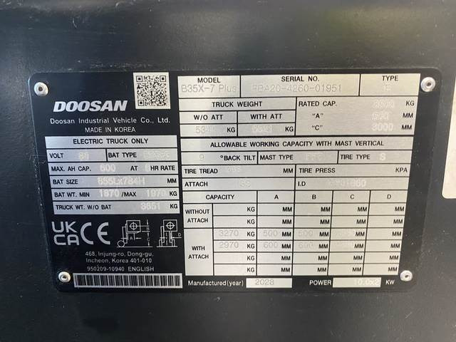 Doosan B35X-7 PLUS - Elektrische heftruck: afbeelding 5 Doosan B35X-7 PLUS - Elektrische heftruck: afbeelding 5
