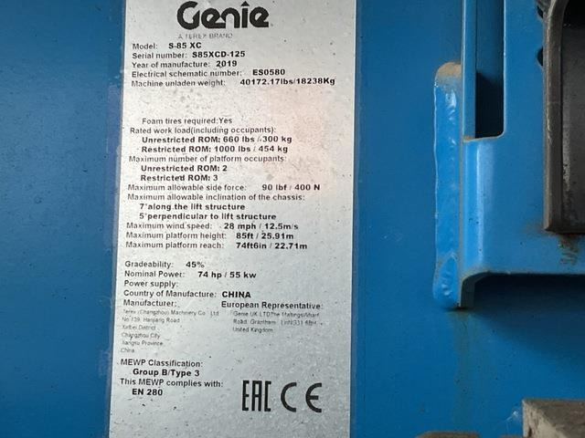 Genie S85 XC - Telescoophoogwerker: afbeelding 5 Genie S85 XC - Telescoophoogwerker: afbeelding 5