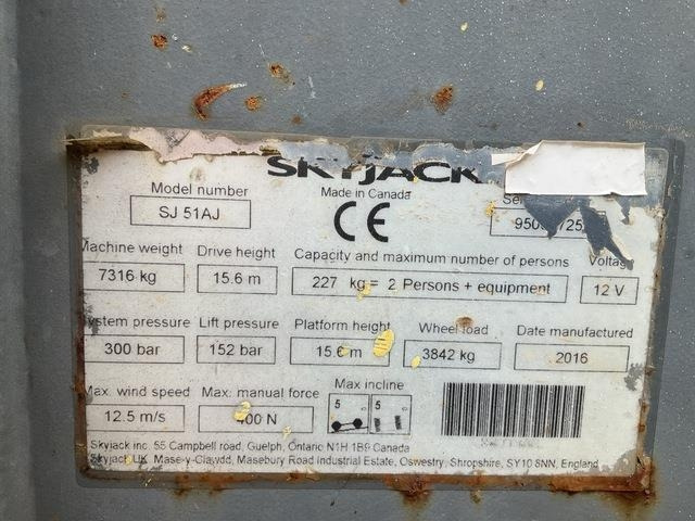 SkyJack SJ51AJ - Knikarmhoogwerker: afbeelding 5 SkyJack SJ51AJ - Knikarmhoogwerker: afbeelding 5