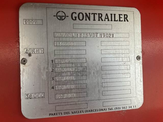 Gontrailer GL1105 - Dieplader oplegger: afbeelding 5 Gontrailer GL1105 - Dieplader oplegger: afbeelding 5