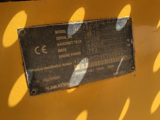 Komatsu HD785-5 - Zelfrijdende kiepwagen: afbeelding 5 Komatsu HD785-5 - Zelfrijdende kiepwagen: afbeelding 5