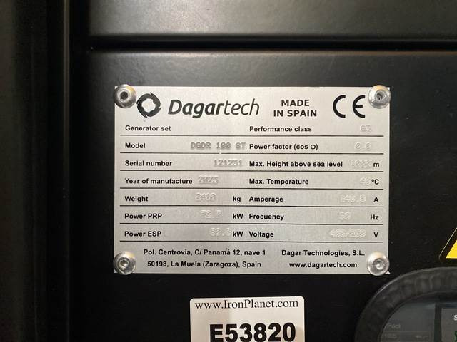 Dagartech DGDR 100 ST - Industrie generator: afbeelding 5 Dagartech DGDR 100 ST - Industrie generator: afbeelding 5