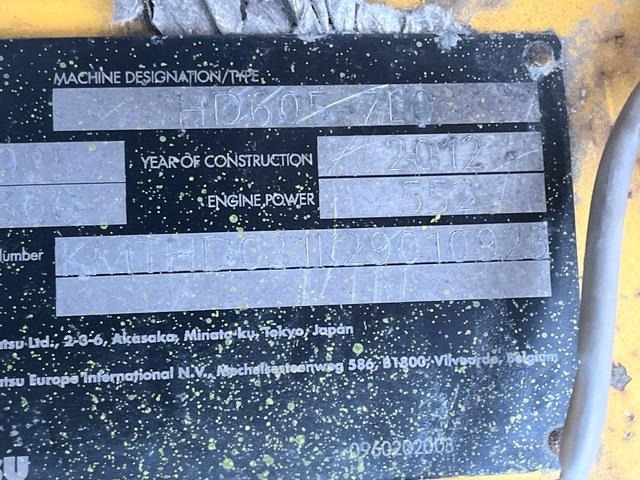 Komatsu HD605-7EO - Zelfrijdende kiepwagen: afbeelding 5 Komatsu HD605-7EO - Zelfrijdende kiepwagen: afbeelding 5