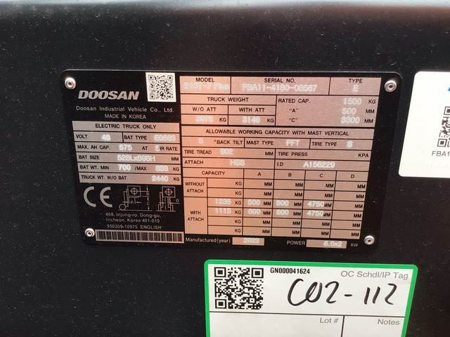 Doosan B15T-7 PLUS - Elektrische heftruck: afbeelding 5 Doosan B15T-7 PLUS - Elektrische heftruck: afbeelding 5