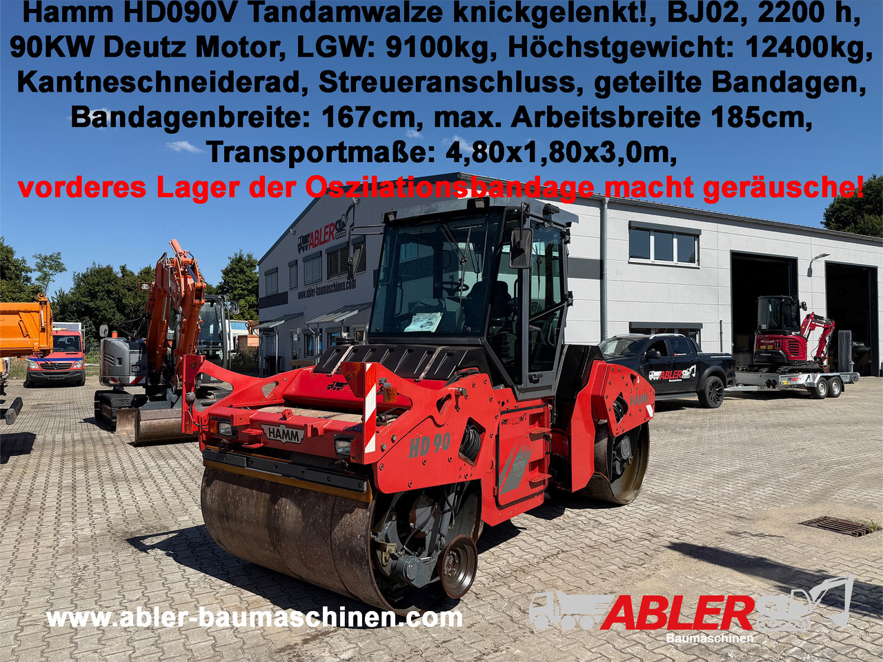 Hamm HD090V Tandemwalze knickgelenkt - Asfaltwals: afbeelding 1 Hamm HD090V Tandemwalze knickgelenkt - Asfaltwals: afbeelding 1