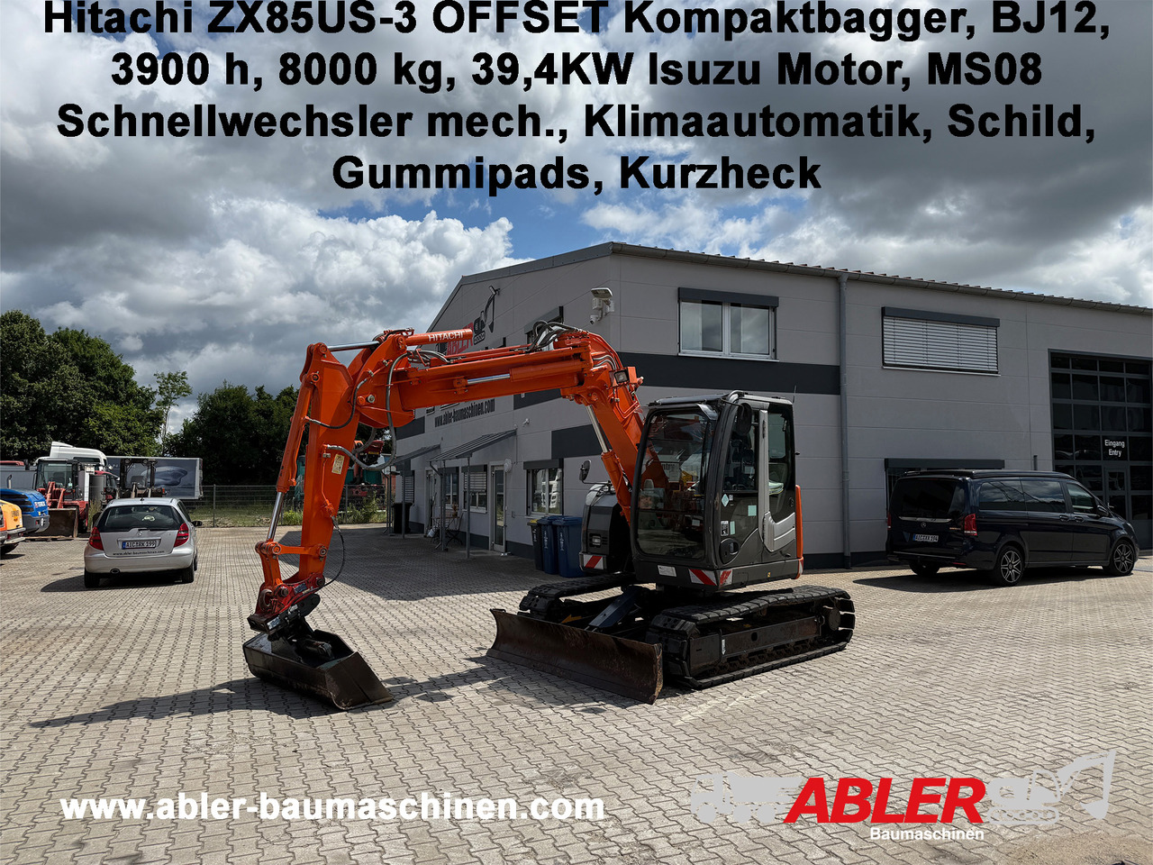 Hitachi ZX85 US-3 OFFSET Kompaktbagger MS08 - Graafmachine: afbeelding 1 Hitachi ZX85 US-3 OFFSET Kompaktbagger MS08 - Graafmachine: afbeelding 1