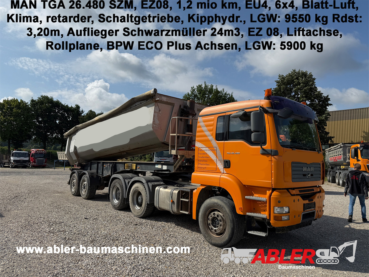 MAN TGA 26.480 6x4 SZM mit Kippauflieger - Kipper vrachtwagen: afbeelding 1 MAN TGA 26.480 6x4 SZM mit Kippauflieger - Kipper vrachtwagen: afbeelding 1