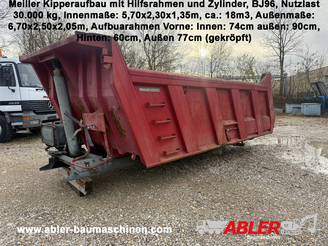 Meiller Kipperaufbau 18m3 mit Rahmen und Zylinder - Kipper laadbak: afbeelding 1 Meiller Kipperaufbau 18m3 mit Rahmen und Zylinder - Kipper laadbak: afbeelding 1