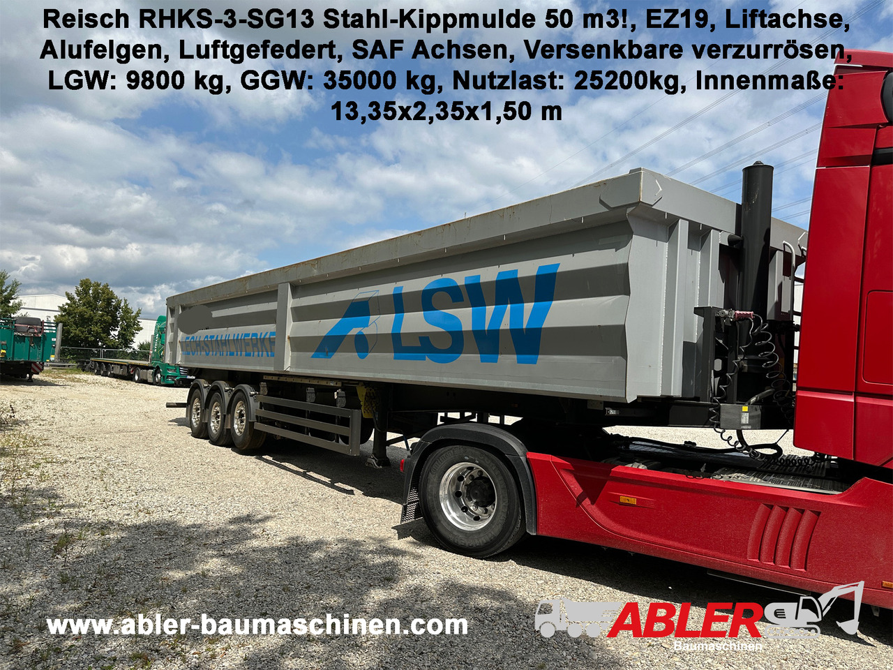 Reisch RHKS-3-SG13 Stahl Kippmulde 50 m3 - Kipper oplegger: afbeelding 1 Reisch RHKS-3-SG13 Stahl Kippmulde 50 m3 - Kipper oplegger: afbeelding 1