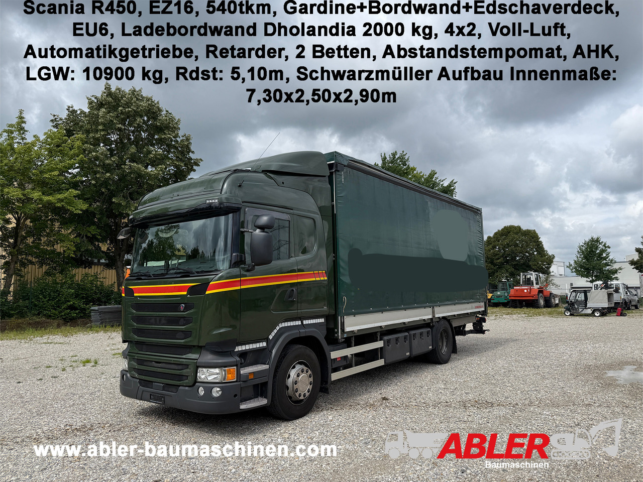 Scania R450 Gardine+Bordwand+Edscha AHK LBW - Schuifzeilen vrachtwagen: afbeelding 1 Scania R450 Gardine+Bordwand+Edscha AHK LBW - Schuifzeilen vrachtwagen: afbeelding 1