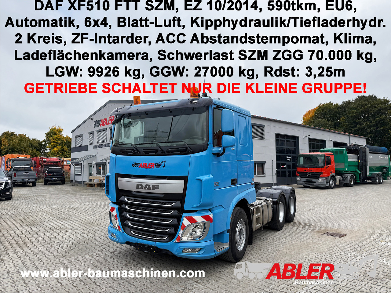 DAF XF510 FTT SZM Schwerlast 70t Kipphydr. Intarder - Trekker: afbeelding 1 DAF XF510 FTT SZM Schwerlast 70t Kipphydr. Intarder - Trekker: afbeelding 1