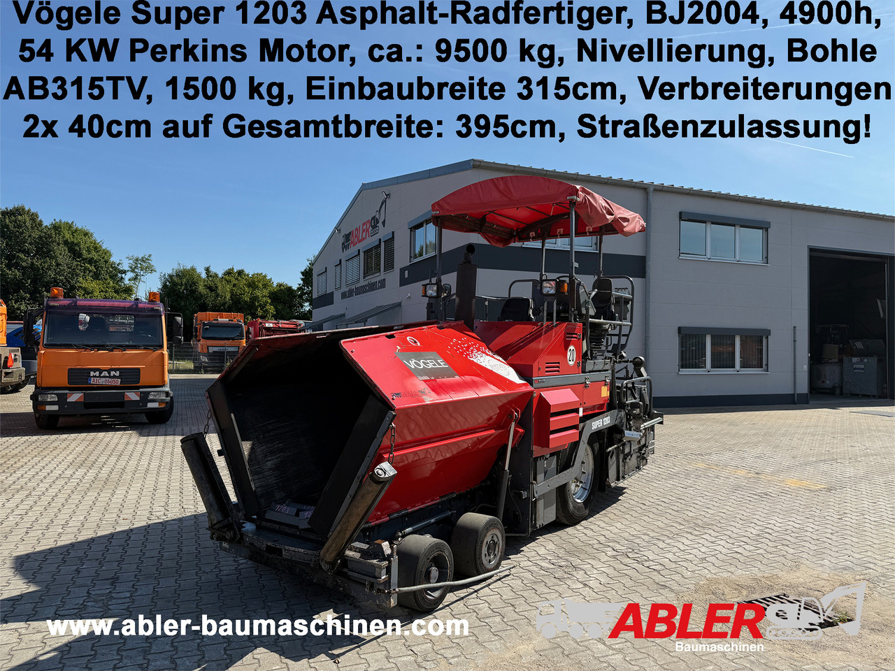 Vögele Super 1203 Asphalt-Radfertiger - Asfaltafwerkmachine: afbeelding 1 Vögele Super 1203 Asphalt-Radfertiger - Asfaltafwerkmachine: afbeelding 1