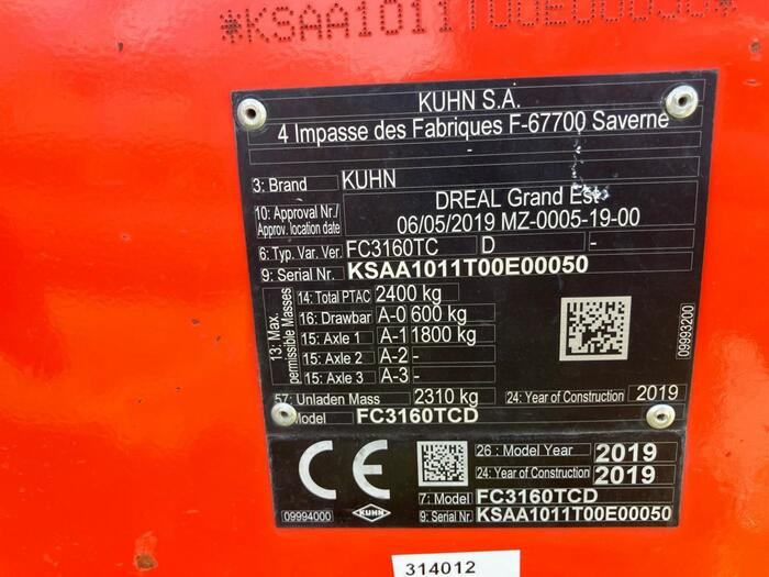 Kuhn FC 3160 TCD - Maaimachine: afbeelding 5 Kuhn FC 3160 TCD - Maaimachine: afbeelding 5