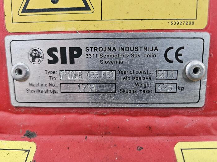 SIP Spider 455 Pro - Hooischudder: afbeelding 5 SIP Spider 455 Pro - Hooischudder: afbeelding 5